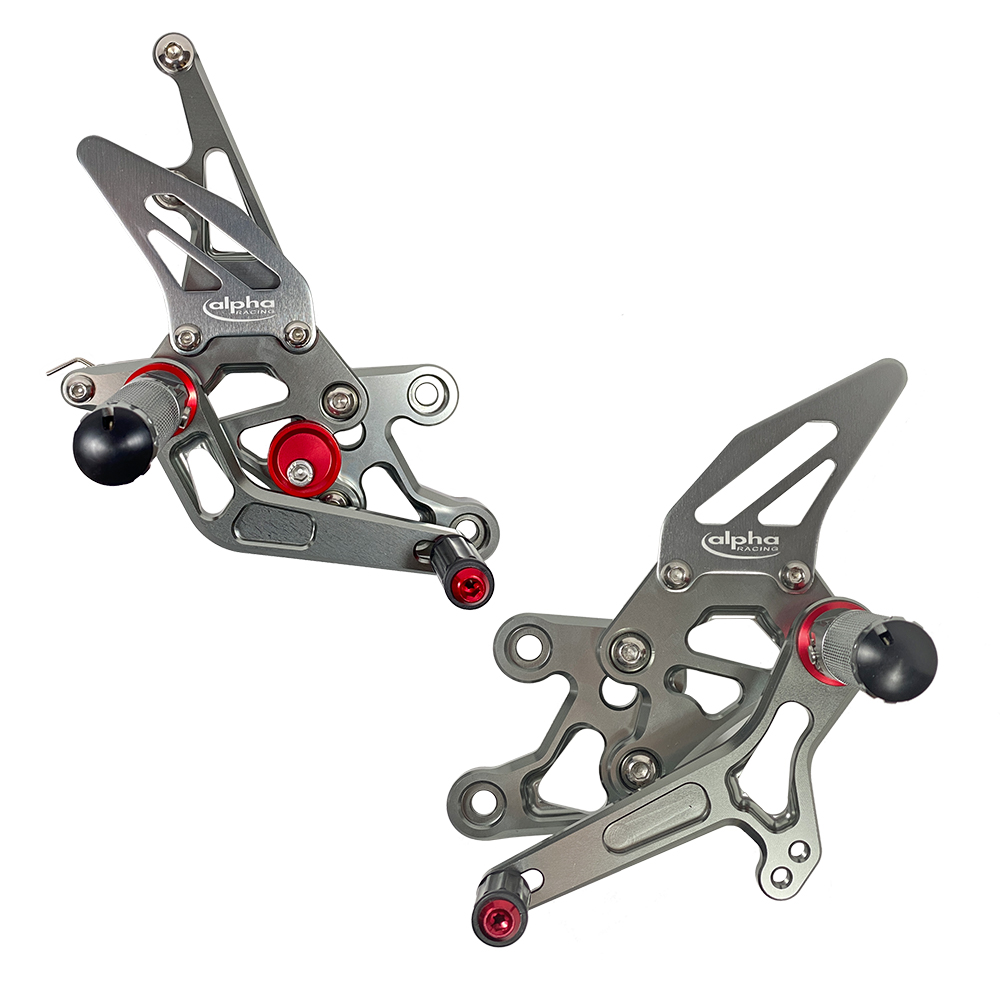 >TRACK< Sistema de Estriberas de color titanio Yamaha FZ1 (Fazer) 2006-2015 / FZ8 (Fazer) 2010-2013 ABE