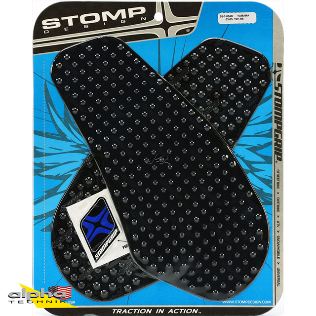 Stompgrip negro, Volcano, para Yamaha YZF-R6, 2003-2005