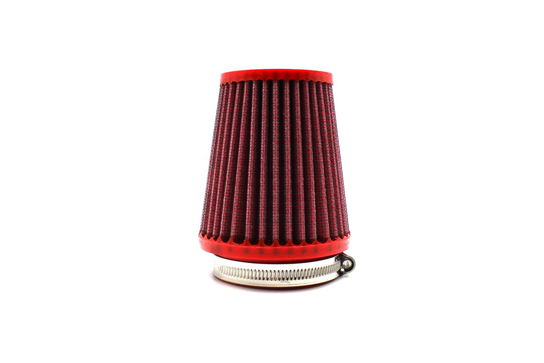 Filtro de aire deportivo cónico BMC, 60 mm de diámetro, 100 mm de longitud, con tapa de plástico