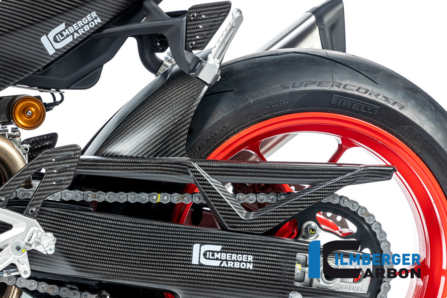 Guardabarros de carbono Ilmberger trasero mate para Aprilia RSV4 / Tuono V4 2021-