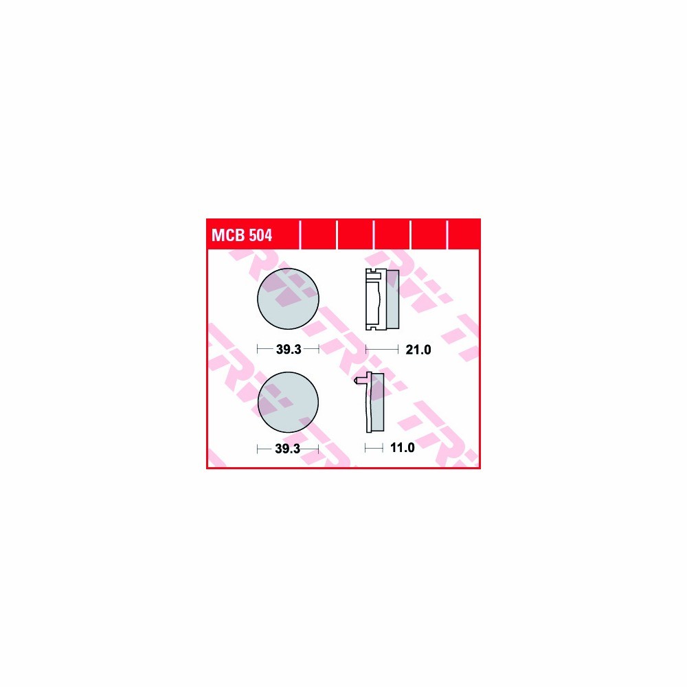 Juego de Pastillas de Freno TRW Allround MCB504 Delanteras