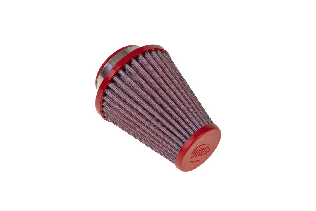 BMC Filtro de aire deportivo cónico, 53 mm de diámetro, 102 mm de longitud, tapa de plástico