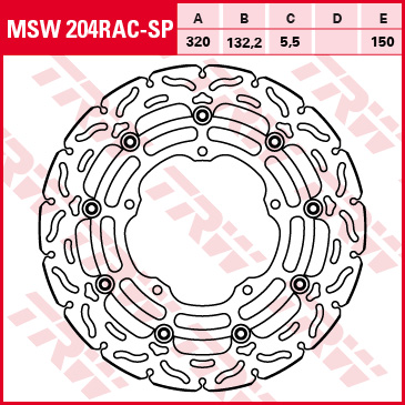 TRW disco de freno Deportivo flotante MSW204RAC