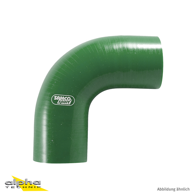 Manguera de silicona Samco, Codo estándar de 90°, 45 mm, Verde B.R.