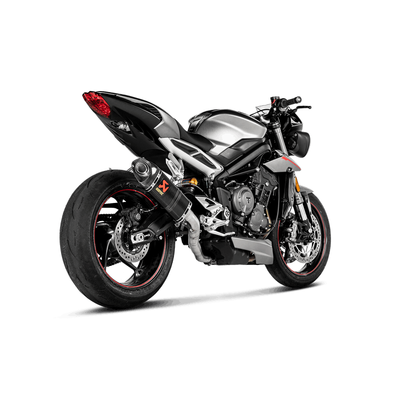 Silenciador Akrapovic Slip-On Line (Carbono) Triumph Street Triple 765S / R / RS 2017-2019