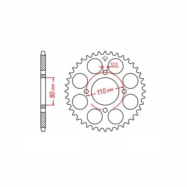 corona de Acero, 43 Dientes, Paso 630