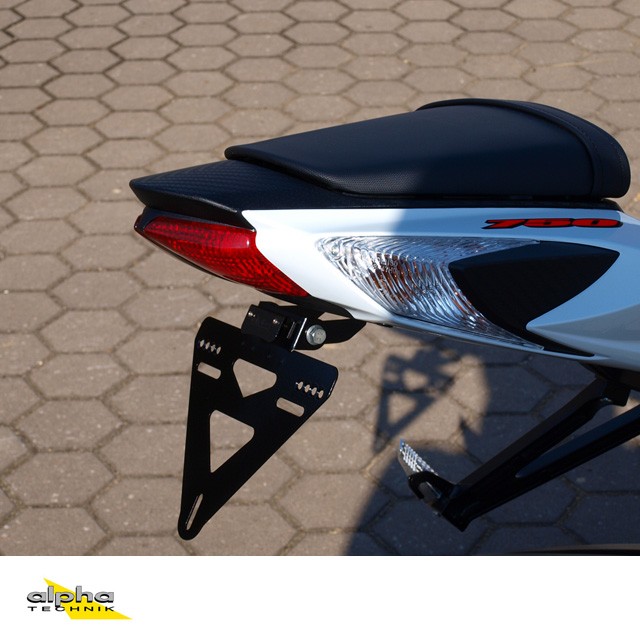 Soporte de matrícula alpha Technik Suzuki GSXR600,750; Tipo C3/C4; Año del modelo 2011
