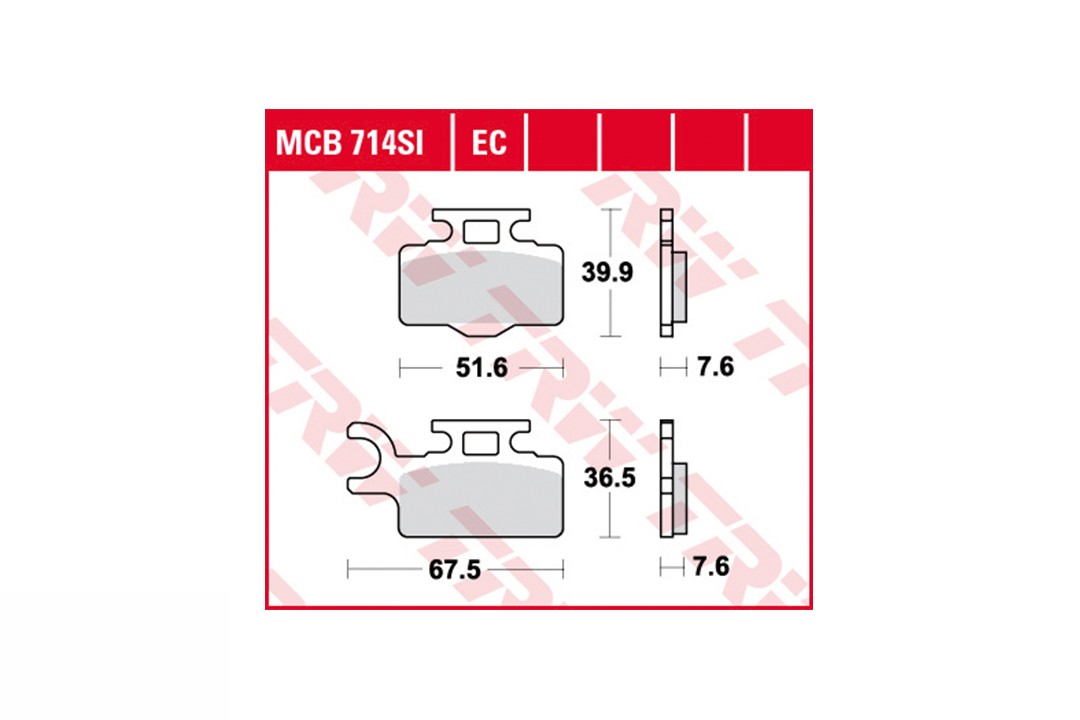 Pastillas de freno TRW MCB714EC Delantero