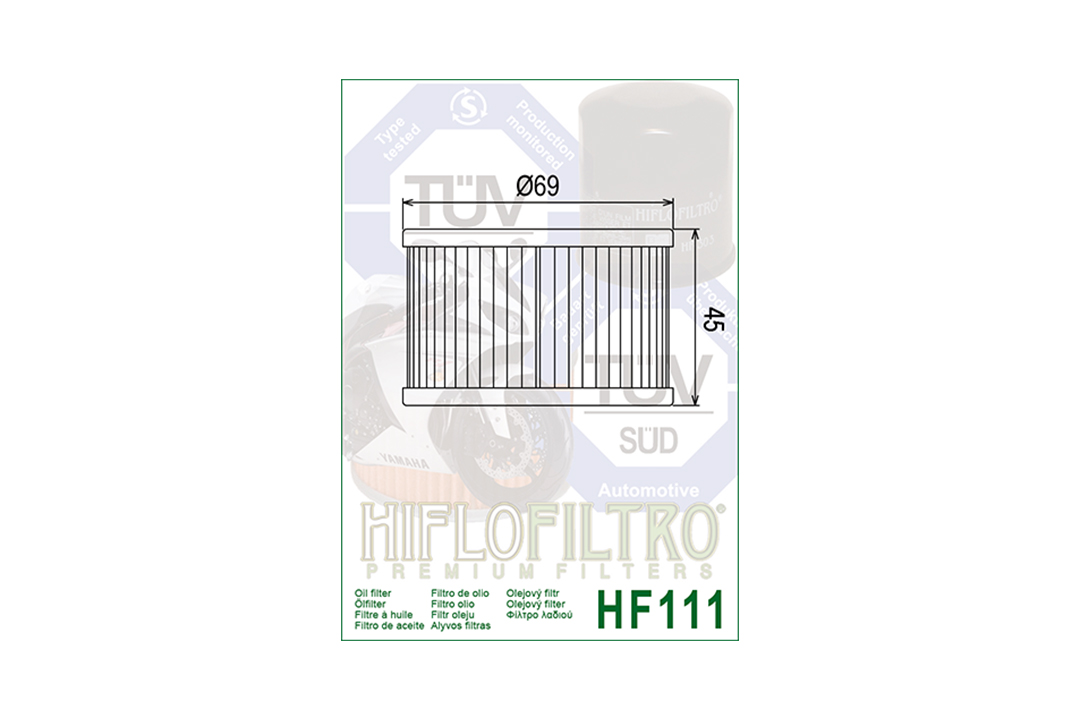 Filtro de aceite HIFLO filtro de aceite HF111 para diversos modelos Honda