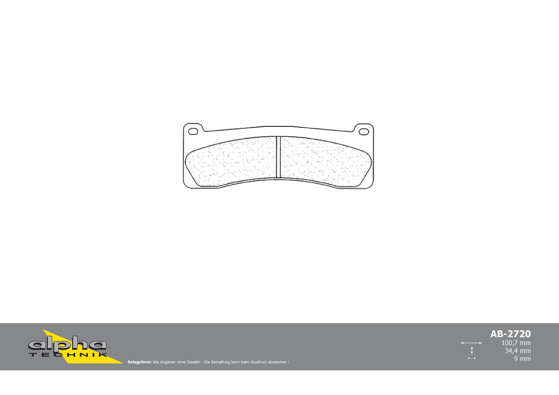 alpha Technik pastillas del freno Racing sin ABE