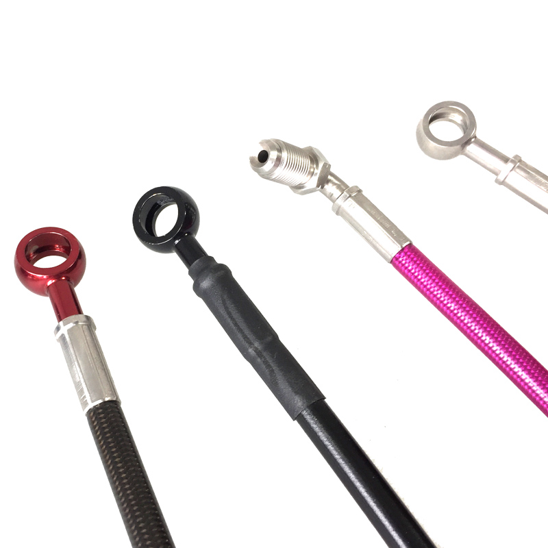 Latiguillo de freno trenzado de acero HEL a medida 1 pieza Cross