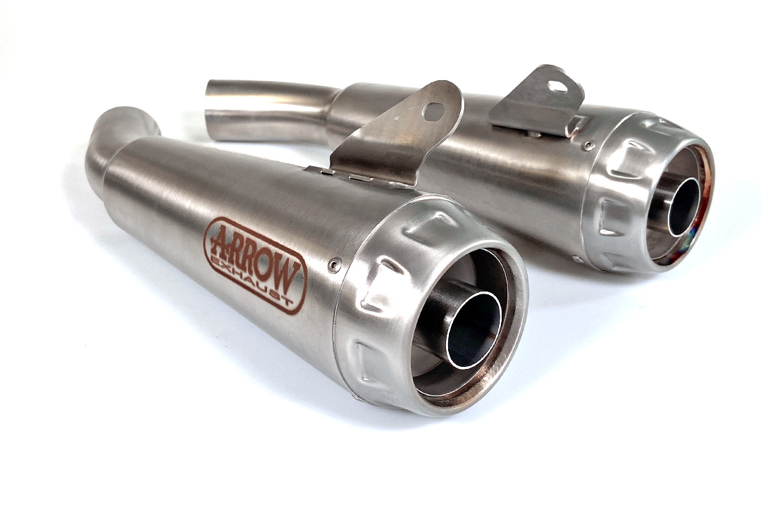 Par de silenciadores ARROW PRO-RACE de acero inoxidable para Ducati Scrambler 1100, año del modelo 2018-2020