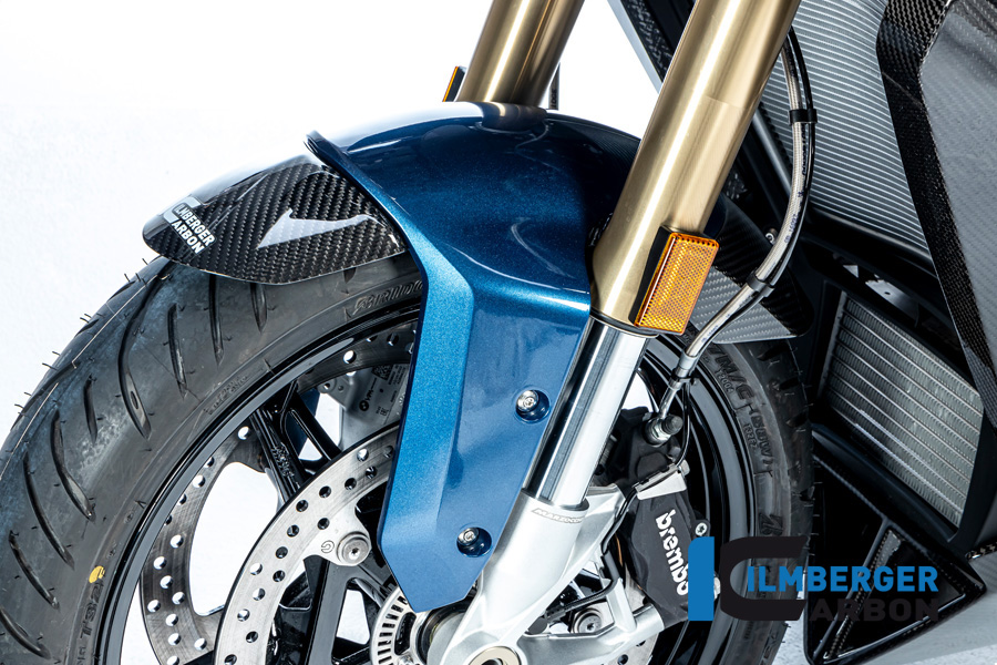 Guardabarros de carbono Ilmberger anterior, delanteroe para guardabarros original pintado, brillante, BMW S1000XR 2020- M1000XR 2024-