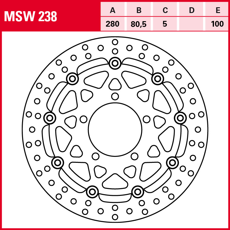 TRW disco de freno Allround flotante MSW238