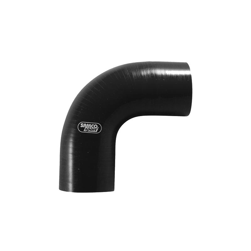 Samco Manguera de silicona curva estándar de 90 grados negra