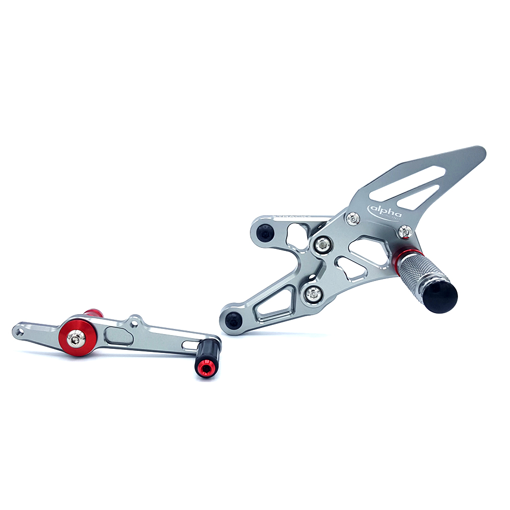 Sistema de reposapiés >TRACK< titanio BMW S1000RR Tipo K10, Año del modelo 2015-16, Tipo 2R10, Año del modelo 2017-, BMW S1000R Tipo 2R10, Año del modelo 2017- ABE