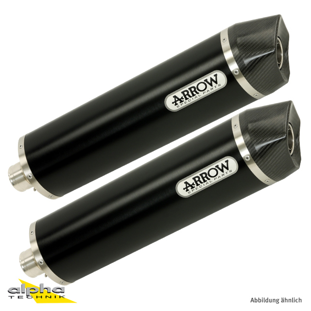 Escape ARROW RACE TECH para KTM 990 Adventure 2006-12 / SMT 2009-13 de aluminio, negro