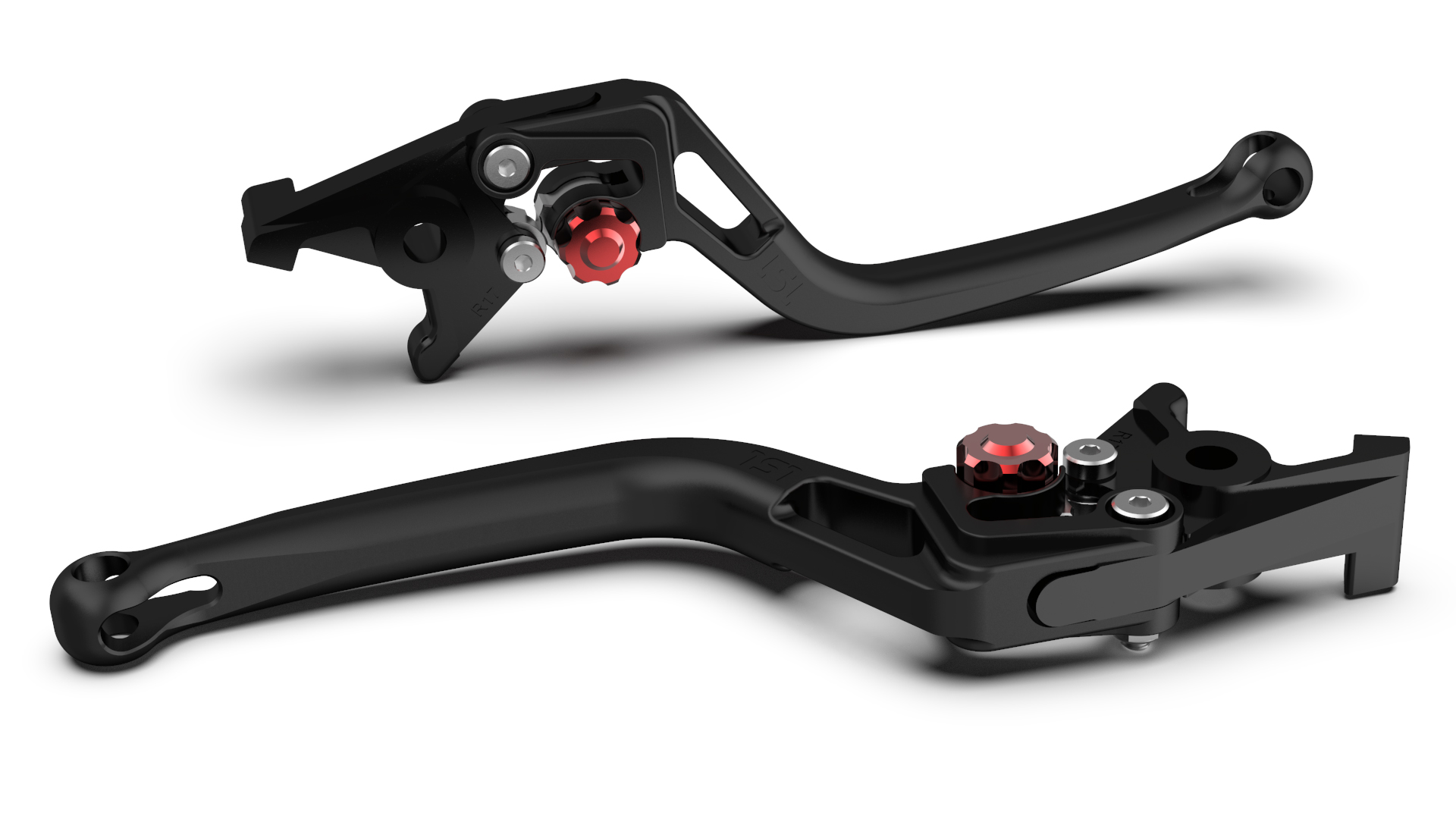 LSL maneta del embrague BOW L66R, negro granallado/rojo