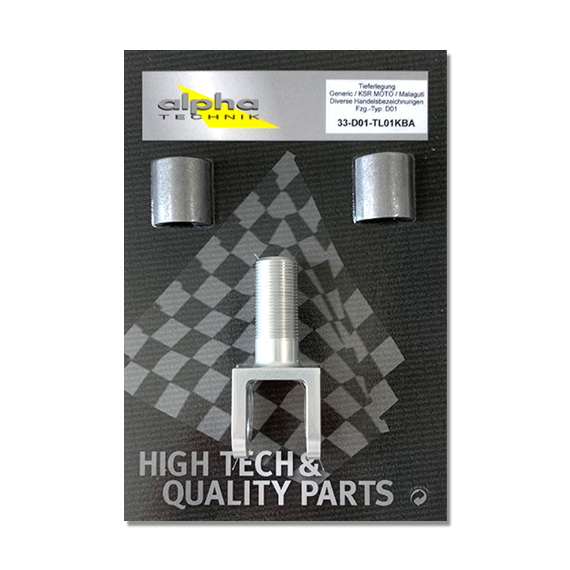 Kit de descenso alpha Technik 25 mm para varias Generic, KSR Moto, Malaguti; años de modelo 2019-