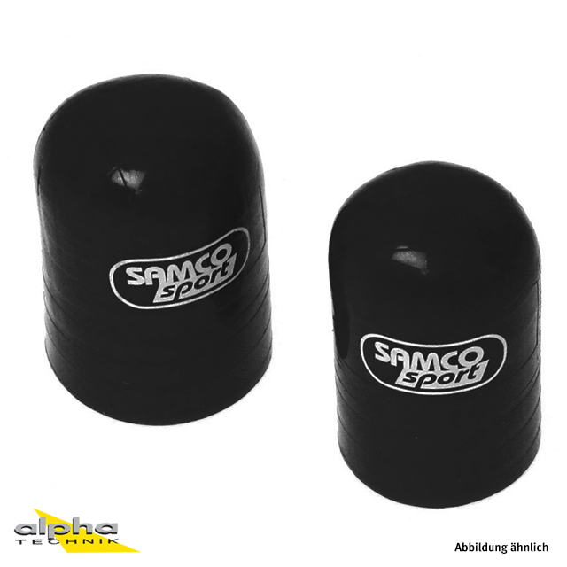 Tapa final de silicona SAMCO SPORT negra para Bypass de radiadorr termostato