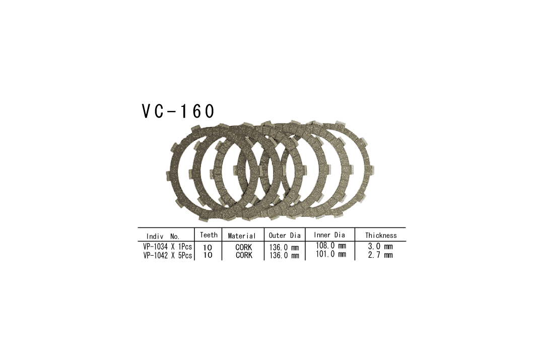 Kit de embrague Vesrah para Honda