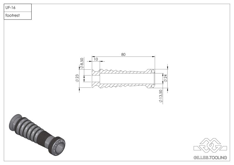 Kit de estriberas de repuesto Gilles Sport, Conductor Pasajero, plata para Ducati Panigale V4, Streetfighter V4,996
