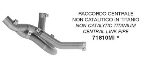 Tubo eliminador de catalizador ARROW Racing para Ducati Panigale V2, V2S, 2025-, sin catalizador