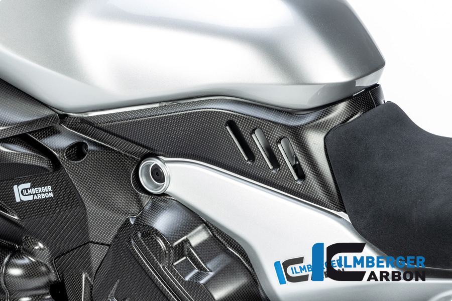 Ilmberger Cubierta de carbono bajo el depósito de gasolina lado izquierdo para Ducati Diavel V4 2023-, mate
