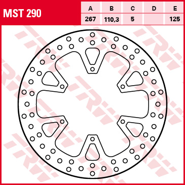 TRW disco de freno Allround rígido MST290