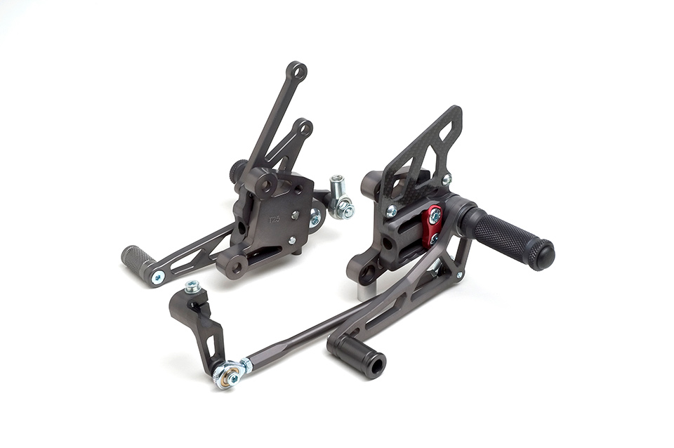 Estriberas LSL 2Slide para Triumph Speed Triple 955i, Tipo T509, 1999-2004, negro-rojo