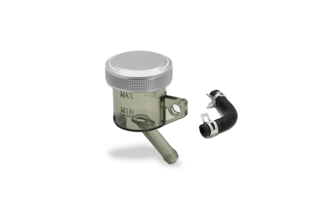 Barracuda Universal depósito de reglaje con tapa de aluminio plateado, diámetro de 30mm