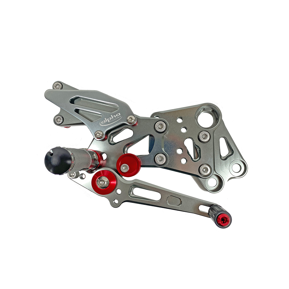 >TRACK< Sistema de reposapiés color titanio KTM RC390 2014- ABE