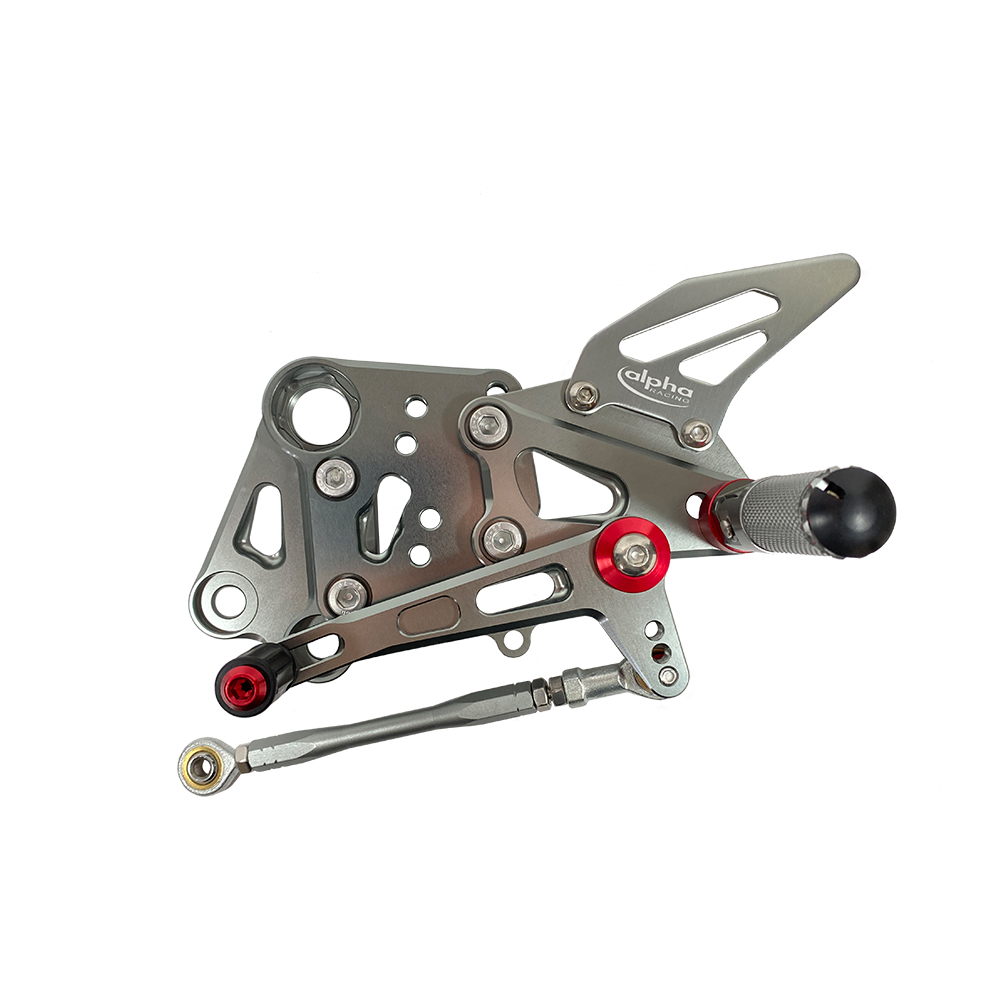 >TRACK< Sistema de reposapiés color titanio KTM RC390 2014- ABE