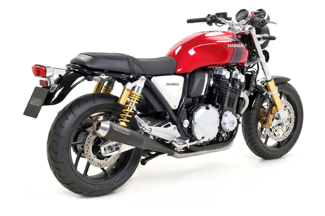 ARROW Escape DARK PRO-RACE para Honda CB1100 2017-, acero inoxidable negro