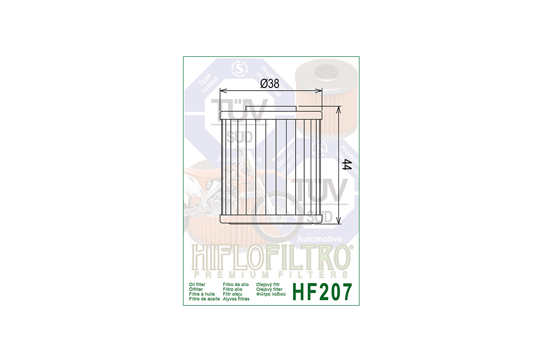 HIFLO filtro de aceite HF207 para varios modelos Beta / Kawasaki / LML / Suzuki