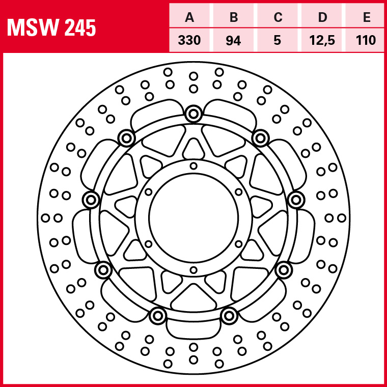 TRW disco de freno Allround flotante MSW245