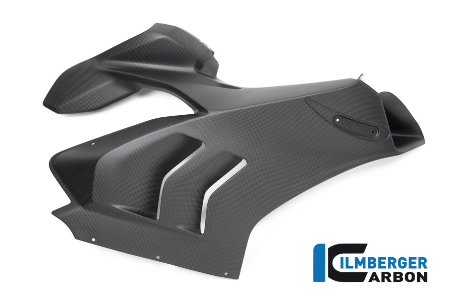 Panel lateral del carenado Ilmberger Carbon lado derecho Racing, mate, Ducati Panigale V4, V4S, V4R 2019-