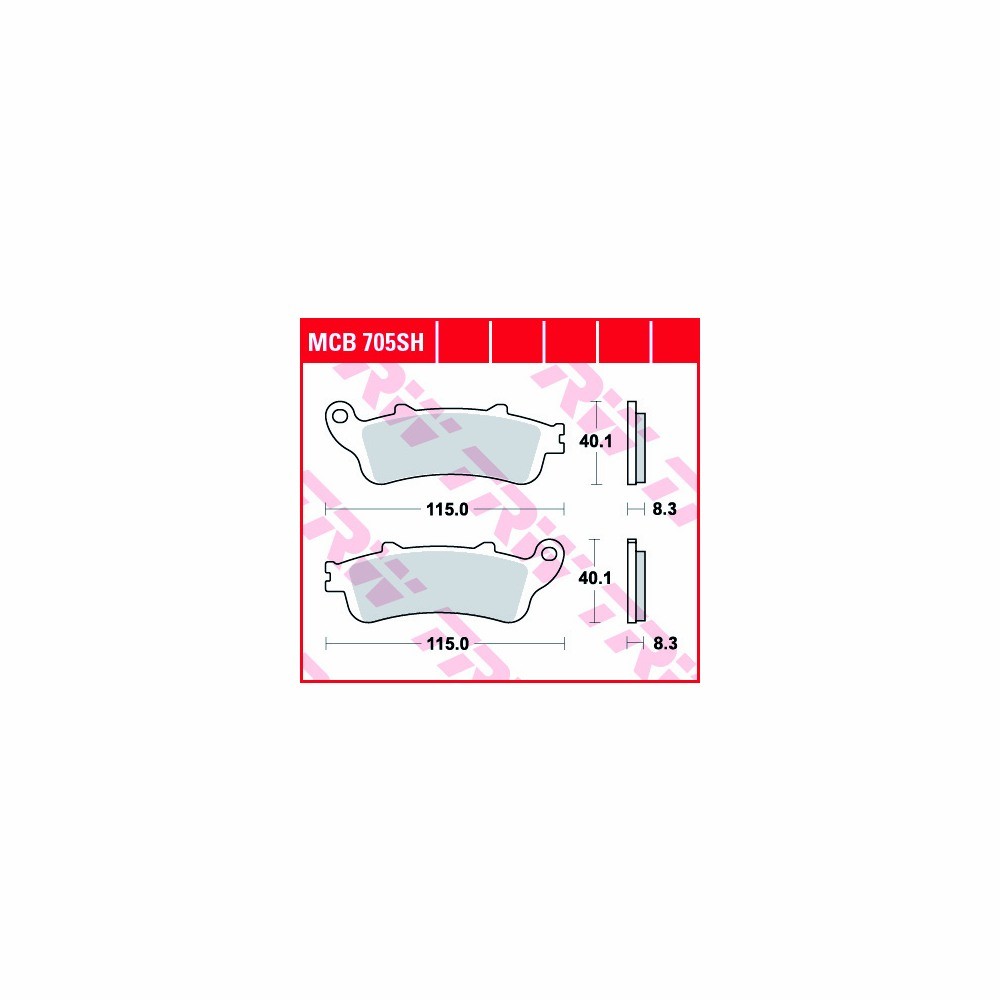 TRW Conjunto de pastillas de freno Sinter Street MCB705SH Trasero
