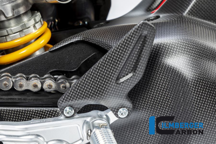 Protector de talón de carbono Ilmberger lado izquierdo mate para Ducati Panigale V4 / V4S / V2 y Streetfighter V4 / V2