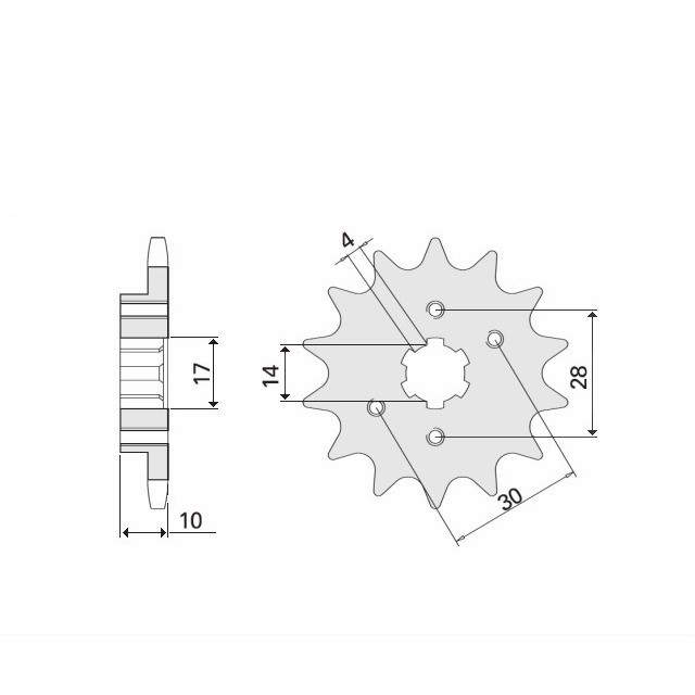 Piñón, 13 dientes, paso 420