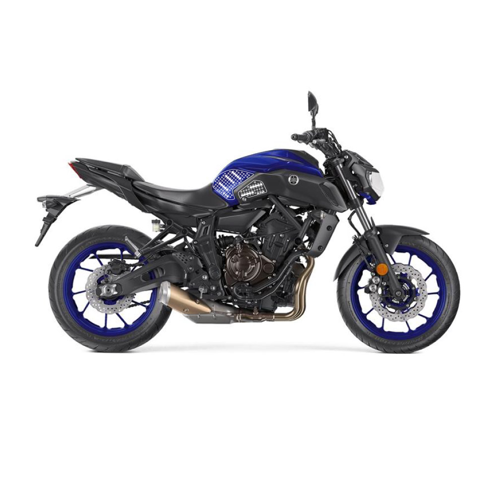 Stompgrip negro, Volcano, para Yamaha MT07, 2018-2021