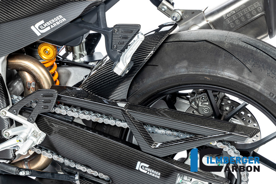 Guardabarros de carbono Ilmberger trasero brillo para Aprilia RSV4 / Tuono V4 2021-