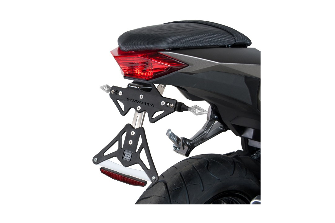Portamatrículas Barracuda para Kawasaki Z300 2015-2016
