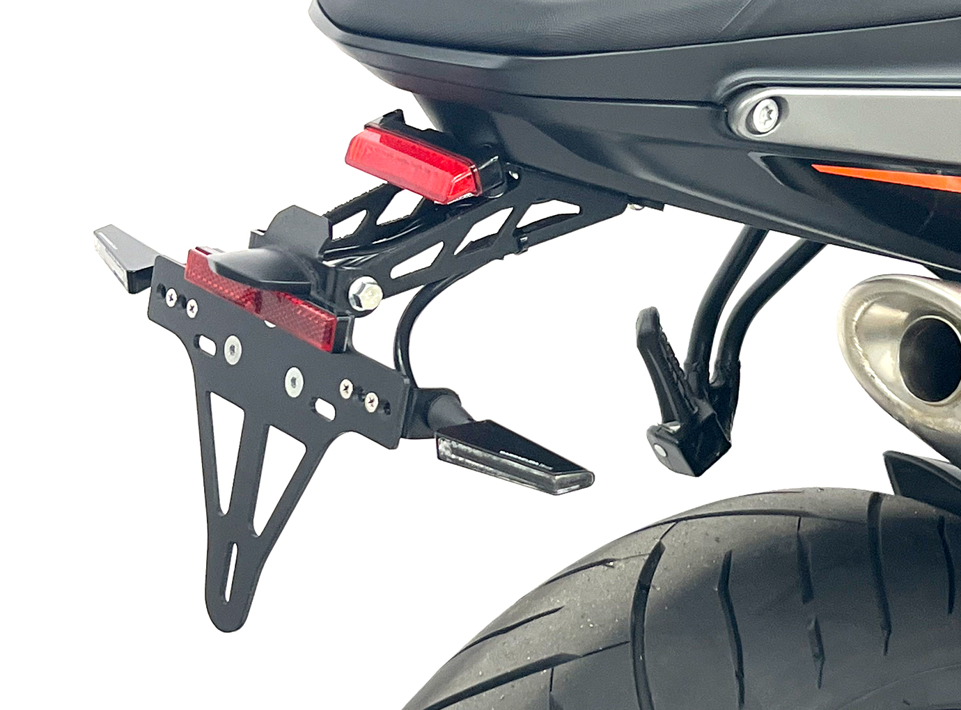 Soporte de matrícula alpha Technik para KTM 790 Duke, año del modelo 2018 - 2020, y 890 Duke, año del modelo 2021-, Tipo KTM 790 Duke