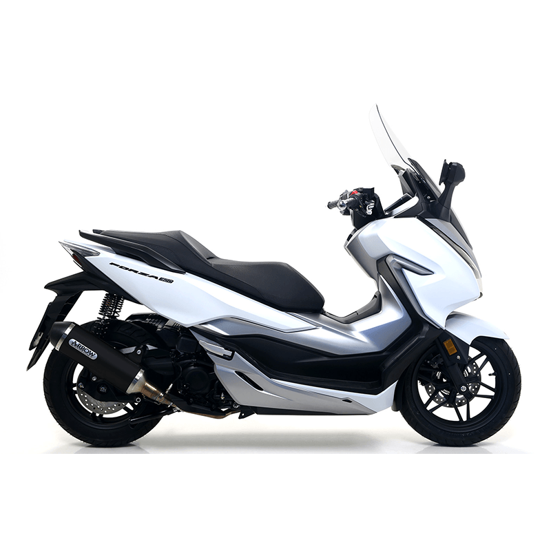 ARROW Escape DARK URBAN para Honda Forza 300 2018-, Aluminio negro (Solo con tubo intermedio ARROW)