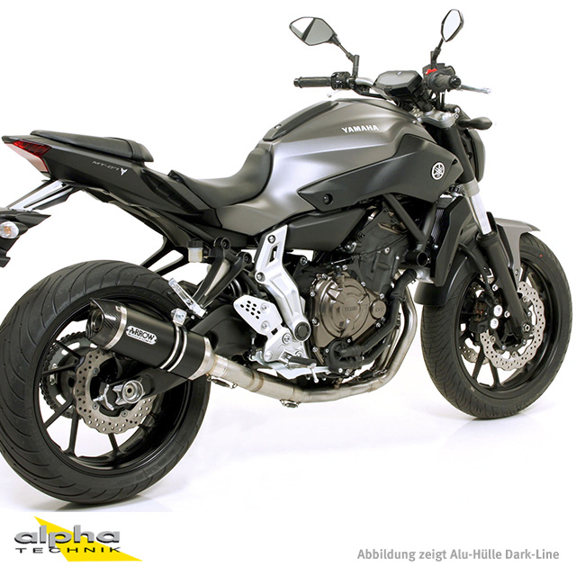 Escape ARROW THUNDER para Yamaha MT07 / Tracer 700 2014-2020, Carbono (Solo con colector ARROW)