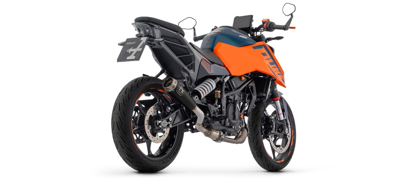 Escape ARROW PRO RACE DARK NiChrome negro para KTM DUKE 125, DUKE 390 Año del modelo 2024-