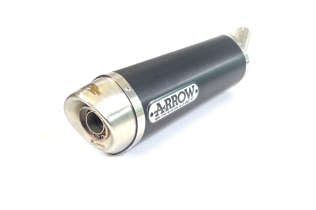Silenciador ARROW DARK THUNDER para Suzuki SFV650 2009-2015, aluminio negro