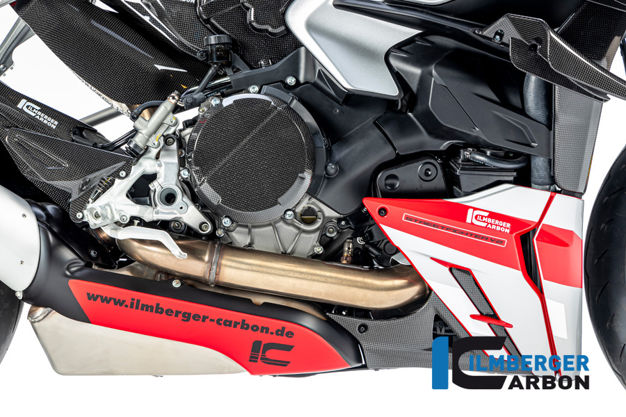 Cubierta de tapa de embrague de carbono Ilmberger, brillante, Ducati Streetfighter V2, 2022-