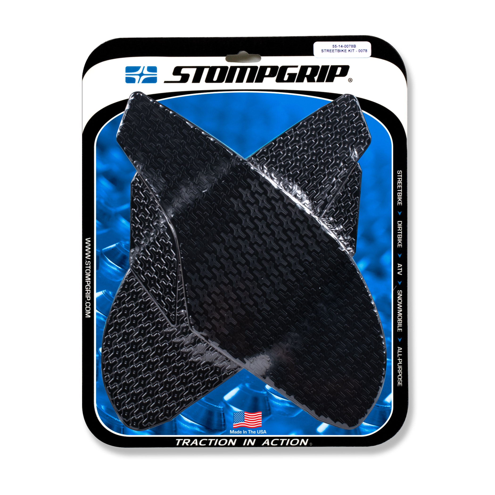 Almohadillas de tracción Stompgrip negras, para Triumph Daytona 675 (R), Street Triple (R, RX)